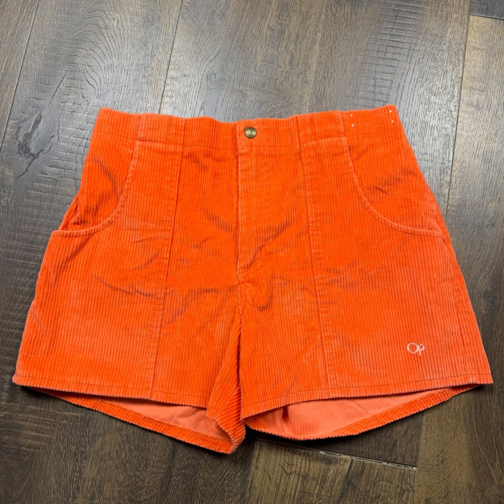 Vintage 80s 90s Ocean Pacific OP Orange Corduroy Shorts Tagged 36 Fits 30 Surf